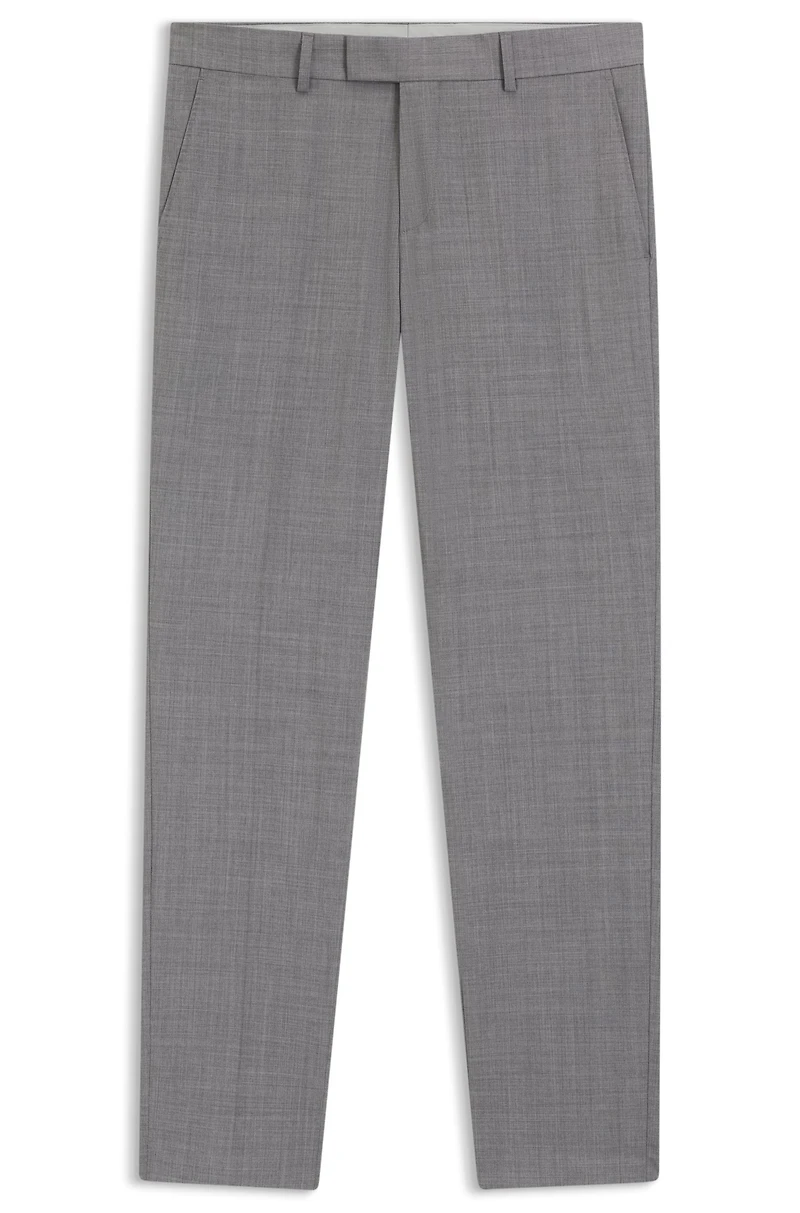 Slim-fit pants washable wool