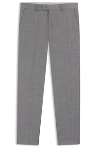 Slim-fit pants washable wool