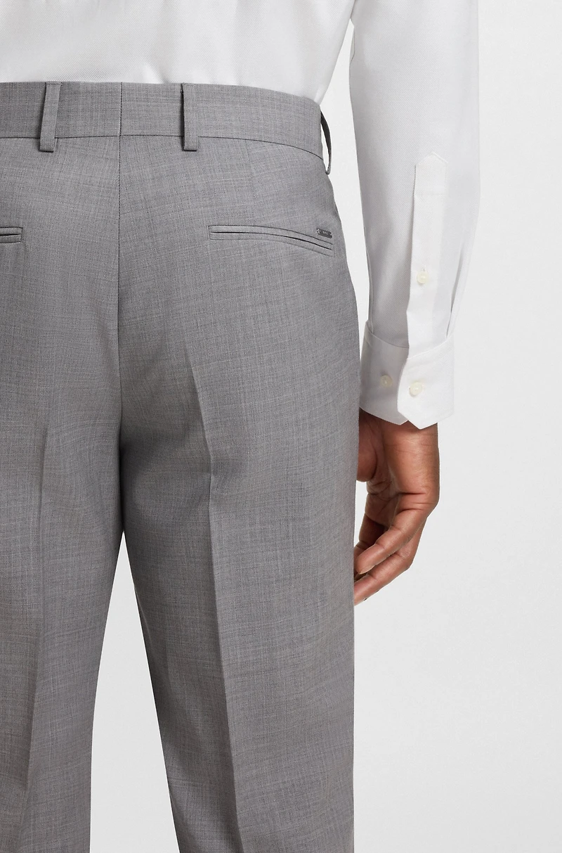 Slim-fit pants washable wool