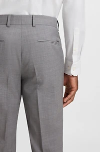 Slim-fit pants washable wool