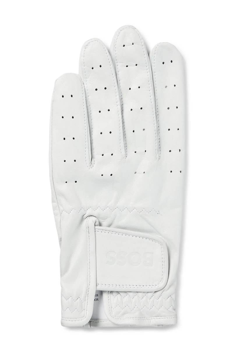 Nappa-leather gloves with lasered dots