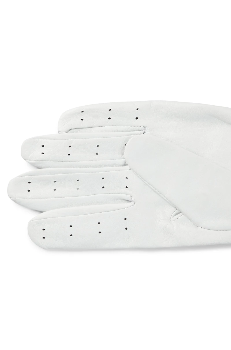 Nappa-leather gloves with lasered dots