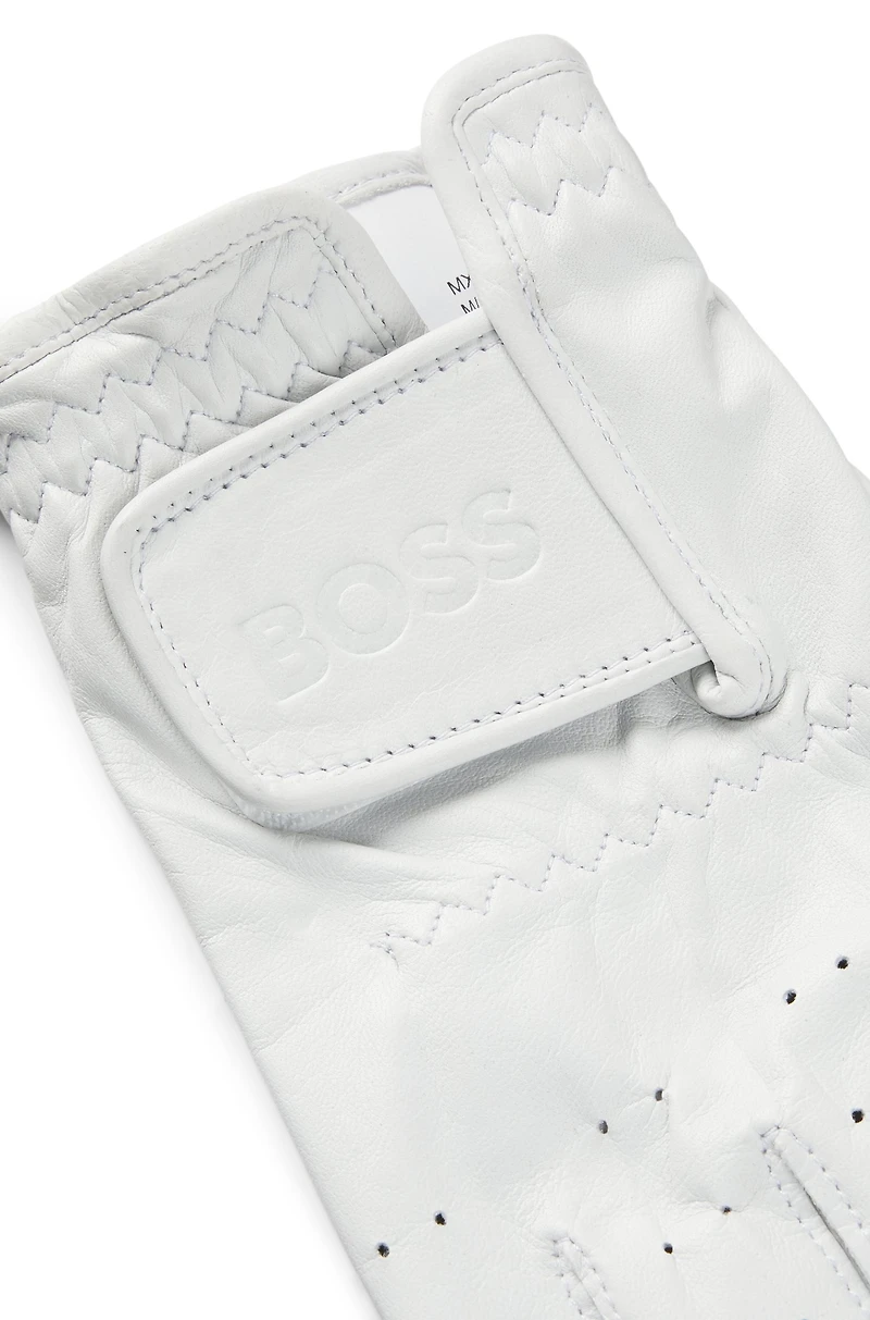 Nappa-leather gloves with lasered dots