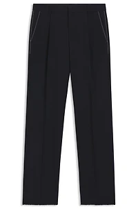 Relaxed-fit trousers melange wool