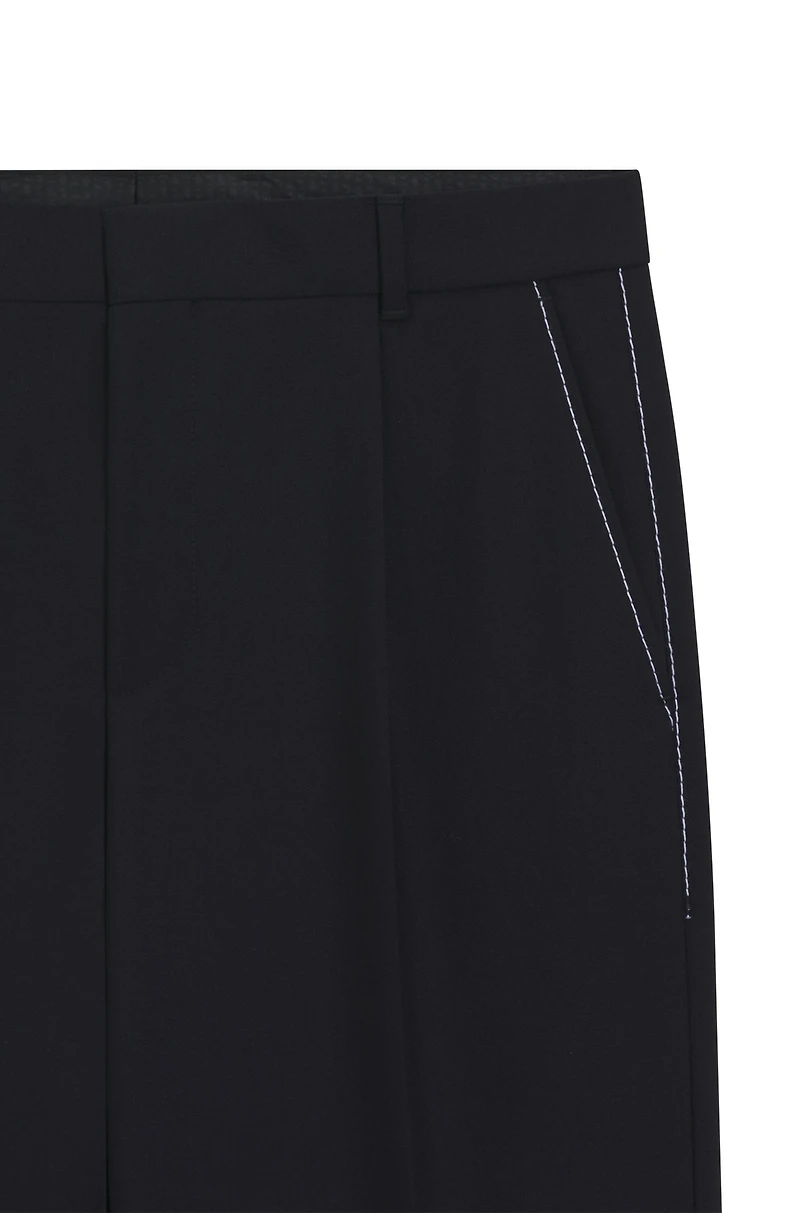 Relaxed-fit trousers melange wool