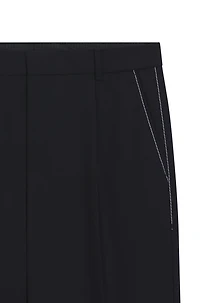 Relaxed-fit trousers melange wool