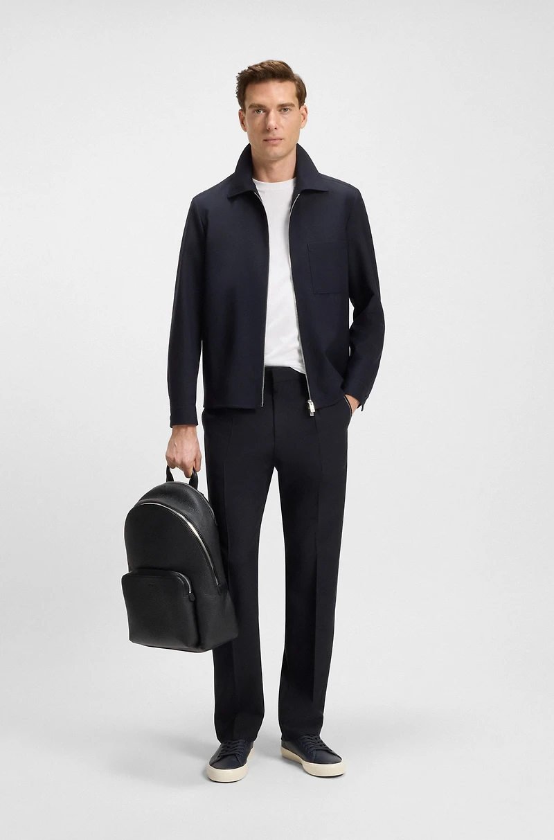 Relaxed-fit trousers melange wool