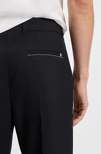 Relaxed-fit trousers melange wool