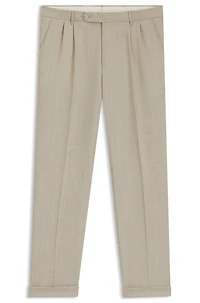 Regular-fit pants micro-patterned wool
