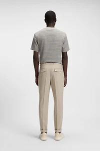 Regular-fit pants micro-patterned wool