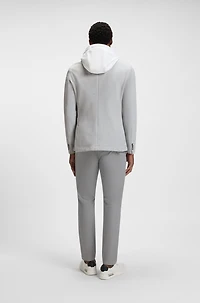 Slim-fit jacket with integrated hoodie