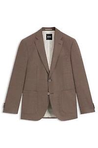 Regular-fit blazer a patterned wool blend