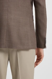 Regular-fit blazer a patterned wool blend