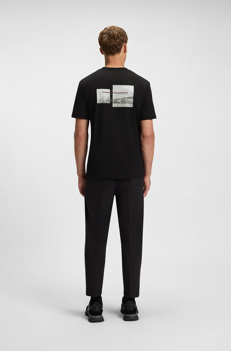 Relaxed-fit T-shirt stretch cotton with photo print