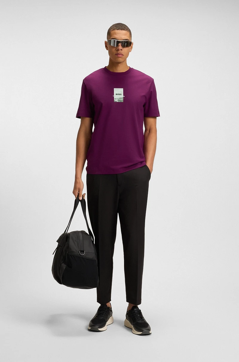 Relaxed-fit T-shirt stretch cotton with photo print