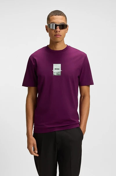 Relaxed-fit T-shirt stretch cotton with photo print