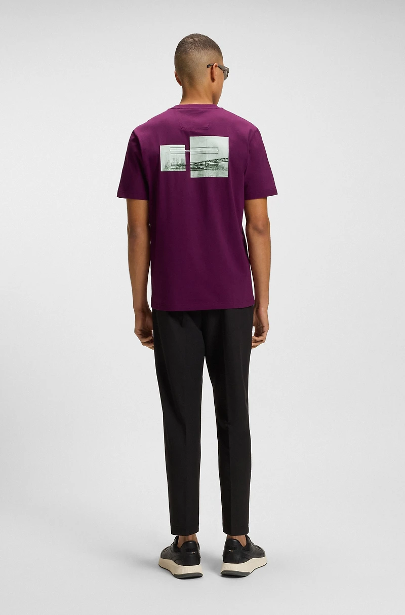 Relaxed-fit T-shirt stretch cotton with photo print