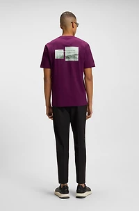 Relaxed-fit T-shirt stretch cotton with photo print