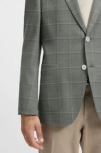 Regular-fit blazer checked wool