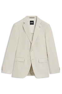 Slim-fit blazer checked wool, silk and linen