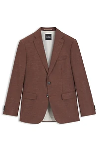 Slim-fit blazer patterned stretch fabric