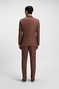 Slim-fit blazer patterned stretch fabric