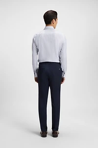 Slim-fit shirt wrinkle-resistant cotton dobby