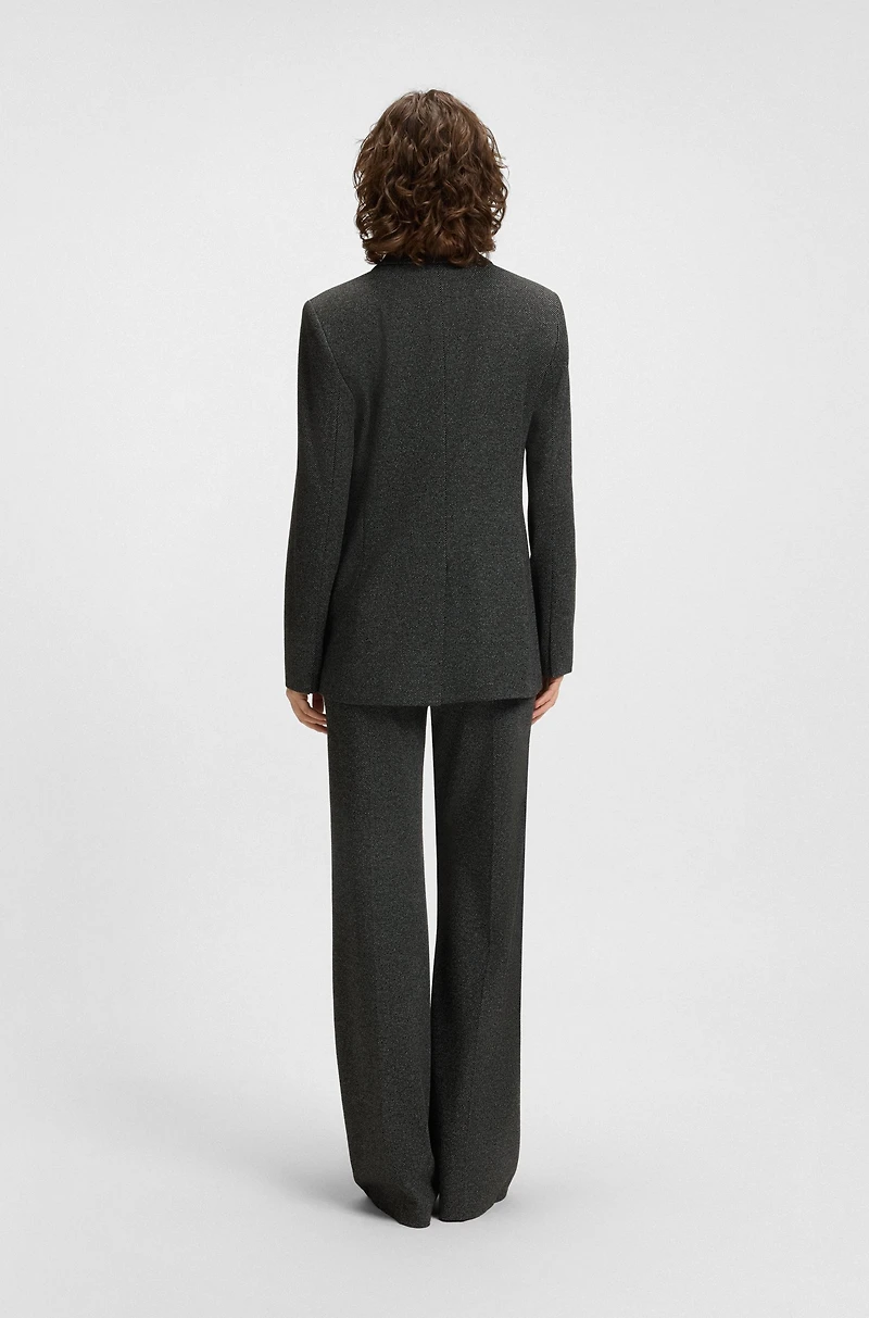 Regular-fit blazer with concealed closure
