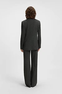 Regular-fit blazer with concealed closure