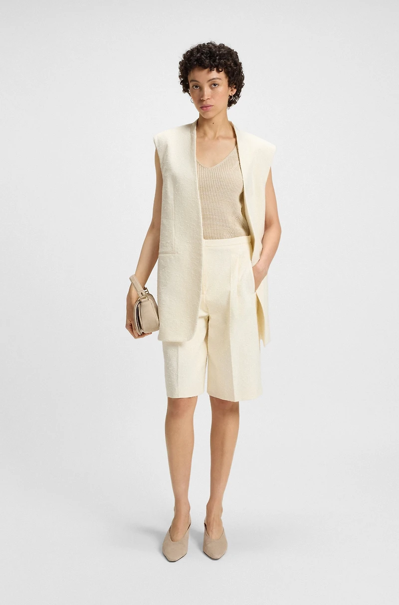 Relaxed-fit shorts Italian bouclé