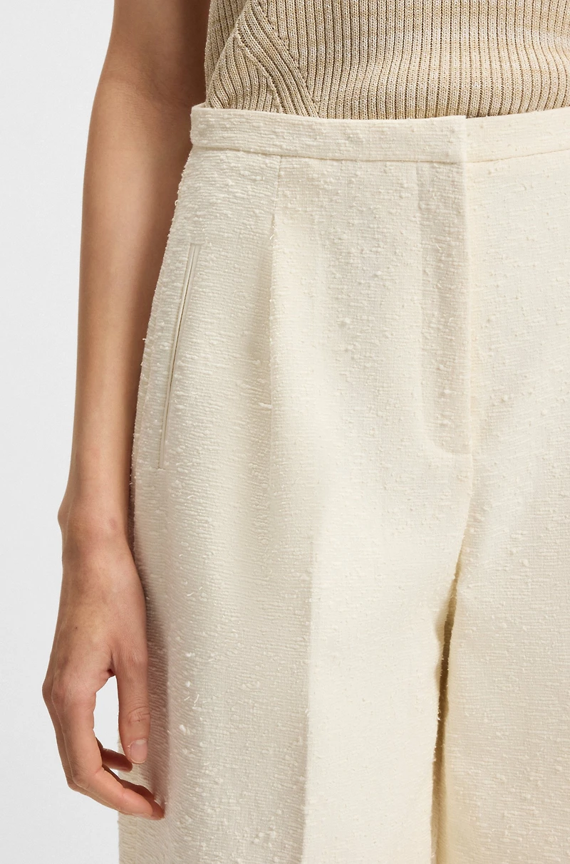 Relaxed-fit shorts Italian bouclé