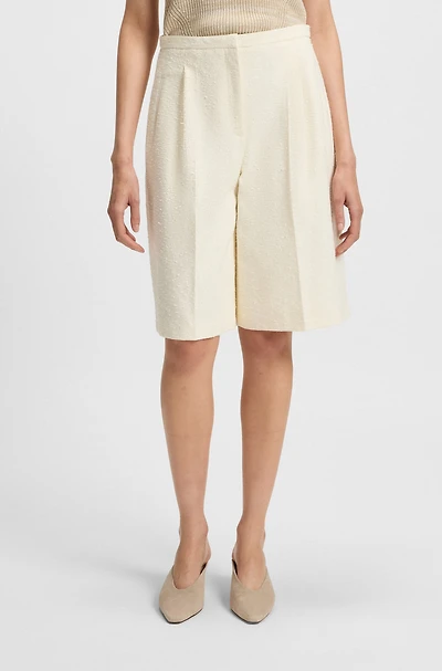 Relaxed-fit shorts Italian bouclé
