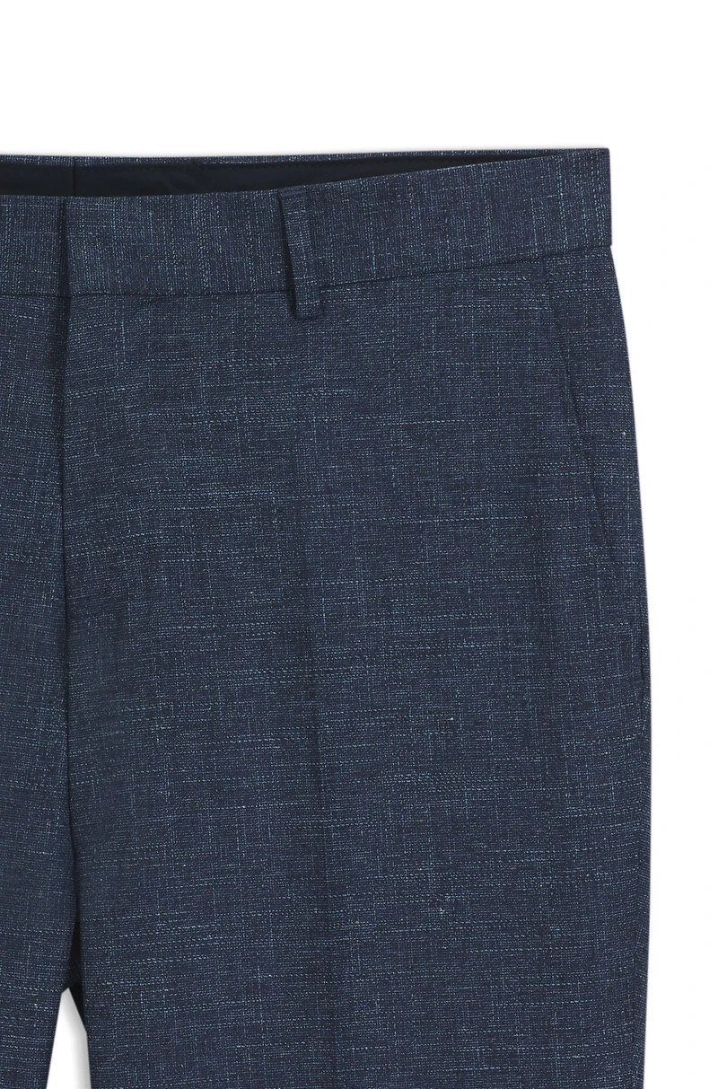 Slim-fit trousers patterned stretch fabric