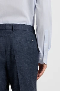 Slim-fit trousers patterned stretch fabric