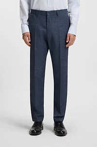 Slim-fit trousers patterned stretch fabric