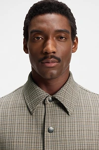 Relaxed-fit overshirt padded stretch fabric