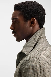 Relaxed-fit overshirt padded stretch fabric