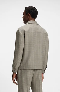 Relaxed-fit overshirt padded stretch fabric