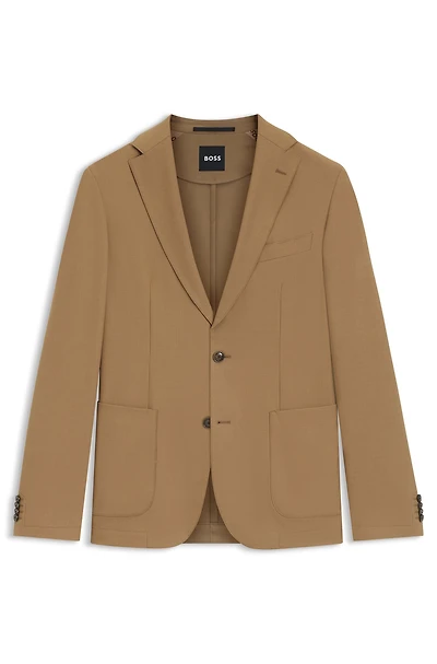 Machine-washable slim-fit jacket stretch fabric