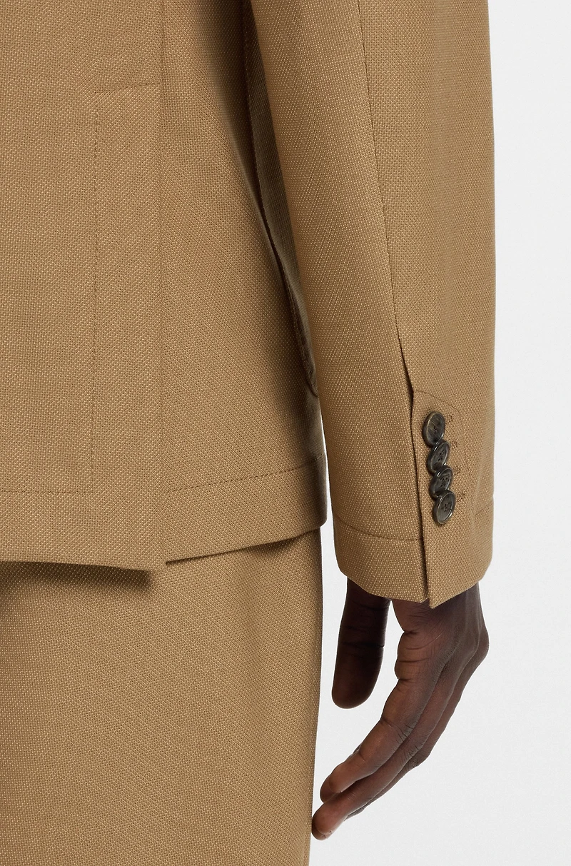 Slim-fit jacket machine-washable stretch fabric
