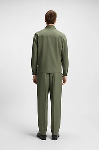Relaxed-fit overshirt machine-washable performance-stretch fabric