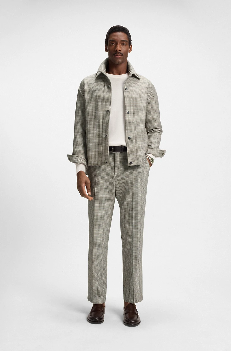 Relaxed-fit wrapped pants stretch fabric