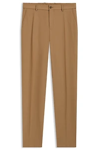 Tapered-fit trousers machine-washable stretch fabric