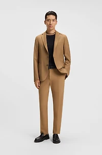 Tapered-fit trousers machine-washable stretch fabric
