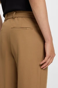 Tapered-fit trousers machine-washable stretch fabric