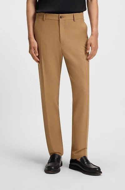 Tapered-fit trousers machine-washable stretch fabric