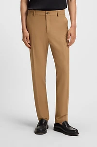 Tapered-fit trousers machine-washable stretch fabric