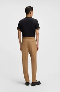 Tapered-fit trousers machine-washable stretch fabric