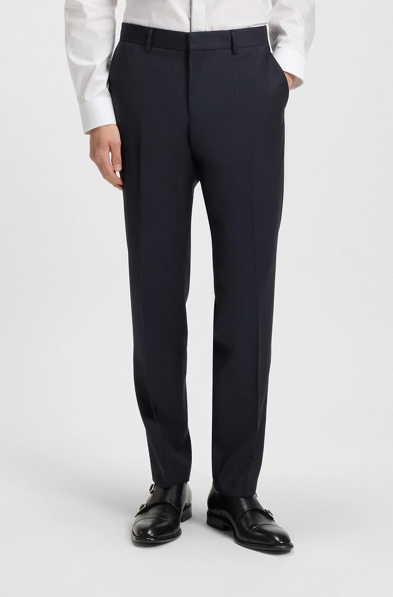 Regular-fit suit striped virgin wool
