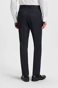 Regular-fit suit striped virgin wool